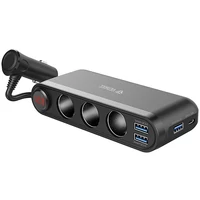 Kép 2/2 - YENKEE YAC 470 szivargyújtó elosztó 3A (3x szivargyújtó aljzat + 3x USB-A + 1x USB-C)