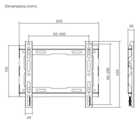 Kép 4/4 - STANSSON WM-2343 23"-43" fix fali TV konzol