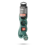 Kép 2/2 - ENTAC  ESE1.5G3-3-SW-G S1 elosztó * 3 foglalat kapcsolóval 3m  zöld