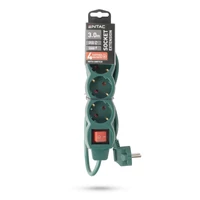 Kép 2/2 - ENTAC  ESE1.5G4-3-SW-G  S1 elosztó *  4 foglalat kapcsolóval 3m  zöld