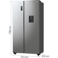 Kép 4/5 - GORENJE NRR9185DAXLWD side by side hűtőszekrény vízadagolóval NoFrost 175/90 cm