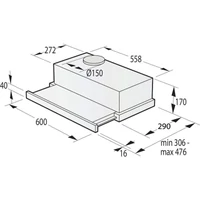 Kép 7/20 - GORENJE TH60E3X beépíthető páraelszívó