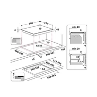 Kép 3/3 - WHIRLPOOL AKT8090NE beépíthető kerámia főzőlap,60cm