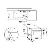 Kép 3/4 - WHIRLPOOL beépíthető mikrohullámú sütő 22L