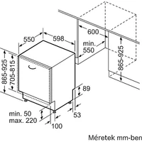 Kép 3/9 - BOSCH SBV4HVX00E beépíthető mosogatógép