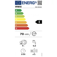 Kép 5/5 - VIVAX DW-45942B 45cm széles mosogatógép • 9 teríték