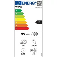 Kép 2/3 - VIVAX DW-601473C mosogatógép * 60cm fehér