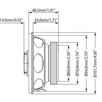 Kép 4/9 - BLAUPUNKT ICX402 autós hangszóró 180W