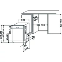 Kép 8/9 - WHIRLPOOL WBC3C34PFX beépíthető mosogatógép