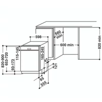 Kép 9/13 - WHIRLPOOL WBO3T341PX beépíthető mosogatógép 60cm 14 teríték