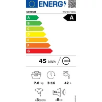 Kép 10/11 - GORENJE WNHEI74SAS elöltöltős mosógép 7/kg 1400/fordulat