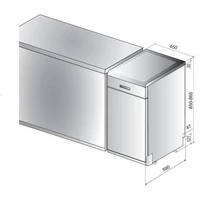 Kép 8/11 - WHIRLPOOL WSFO3023PF mosogatógép 45 cm 10 teríték fehér