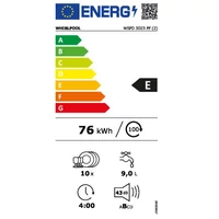 Kép 10/11 - WHIRLPOOL WSFO3023PF mosogatógép 45 cm 10 teríték fehér