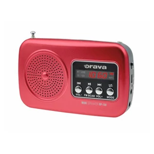 ORAVA RP-130R akkumulátoros FM rádió • 3.7V Li-ion piros