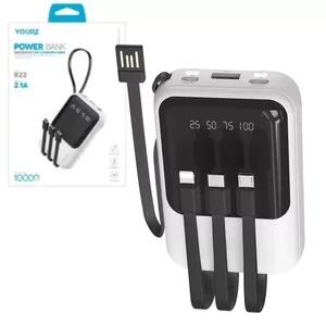YOURZ R22 8000mAh Powerbank Type-C/Iphone/micro kábel