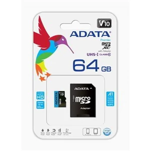 ADATA 64GB Micro SDXC memóriakártya + adapter