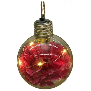 ARTEZAN ACMLFB8-DR-1 karácsonyfadísz mini LED virág gömb 8cm