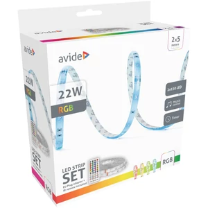 AVIDE ALSB5050RGBMU40-10M távirányítós RGB LED szalag » zene vezérlés 2x5m 22W