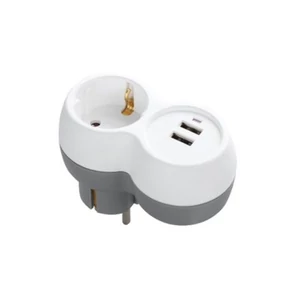 TECHNIK TP1+USB elosztó fali 1 utas+2USB A 16A