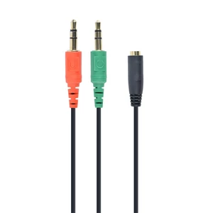 GEMBIRD  CCA-418   adapter * 20cm 2db Jack stereo  3,5mm  M/F fekete
