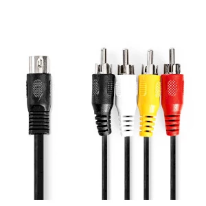 NEDIS DIN 5 tűs dugasz > 4xRCA 1m kábel