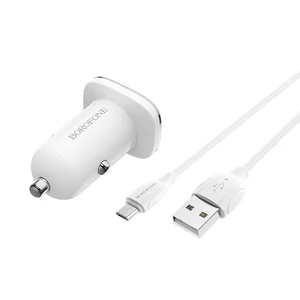 BOROFONE autós töltő 18W + micro USB kábel