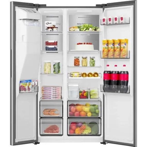 HISENSE RS5P528STIC side by side hűtőszekrény * 528 liter C "energiaosztály Inox