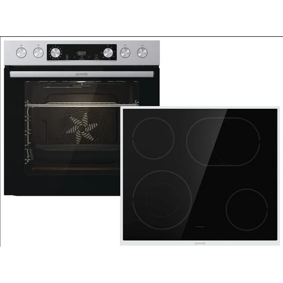 GORENJE BC6737E02X + ECD643X beépíthető sütő szett kerámia főzőlappal
