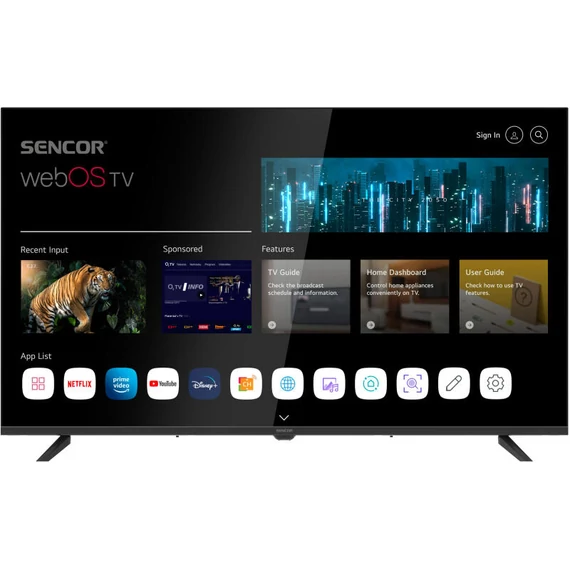 SENCOR SLE 43FS802TCSB Smart LED televízió » webOS/op. FullHD 43"/108cm képátló