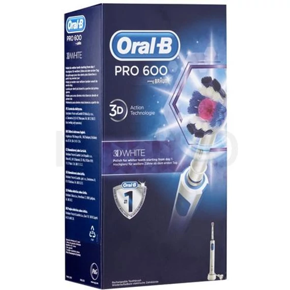 BRAUN Oral-B elektromos fogkefe 3D WHITE PRO600