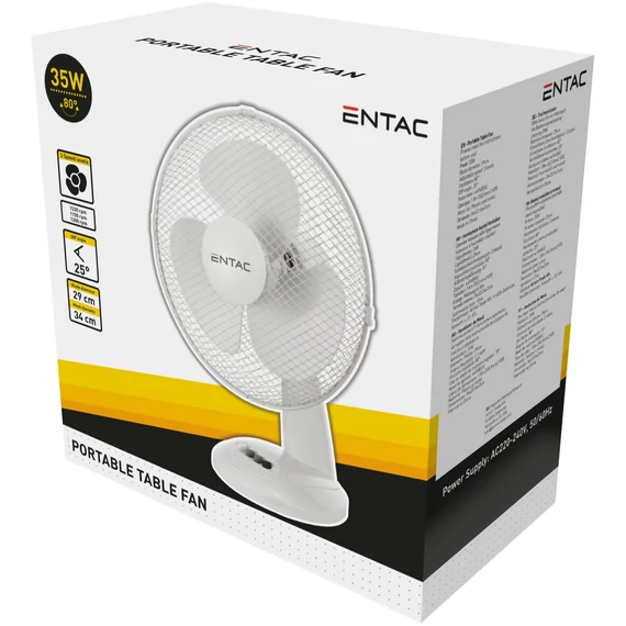 ENTAC asztali ventilátor 35W fehér