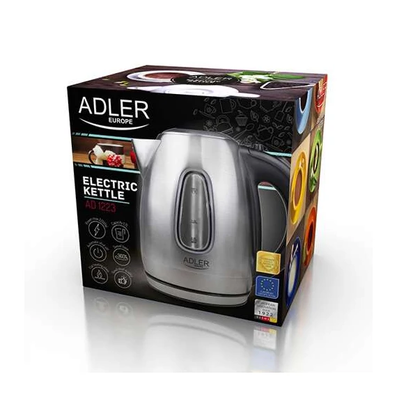 ADLER AD-1223 vízforraló * inox  2200W 1,7L