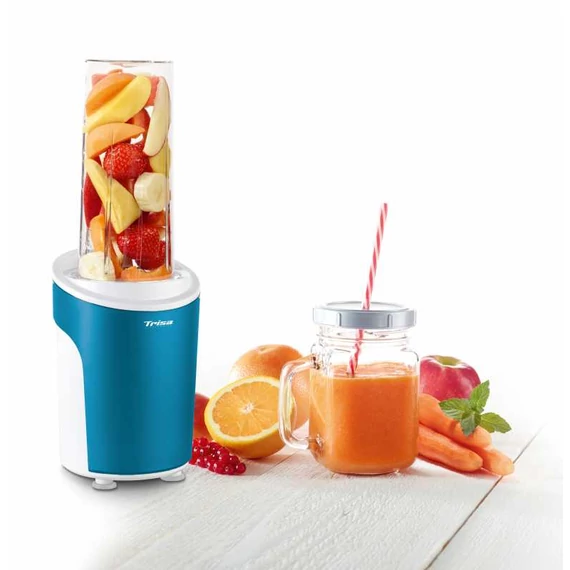 Trisa 69301210 smoothie készítő gép, 450W, kék, Power Smoothie pohárral