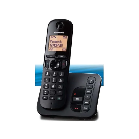 PANASONIC KX-TGC220PDB DECT hívóazonosítós üzenetrögzítős fekete telefon
