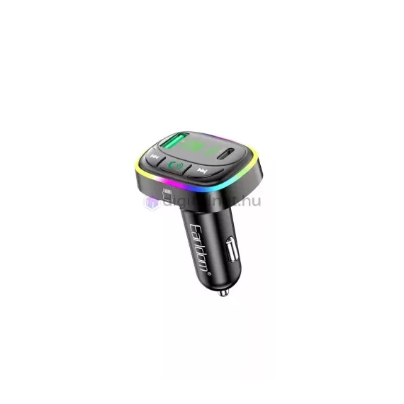EARLDOM  ET-M104  szivargyújtós töltő  *   USB - TYPE C  és FM transmitter