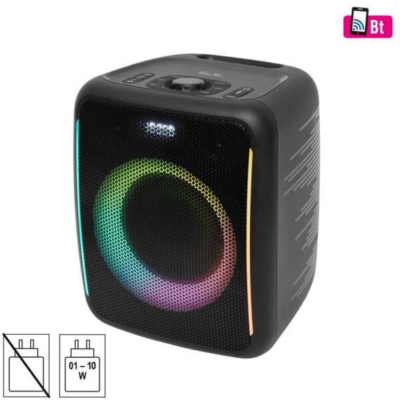SAL BTCUBE hordozható Boombox, vezeték nélküli hangszóró, 70 watt,