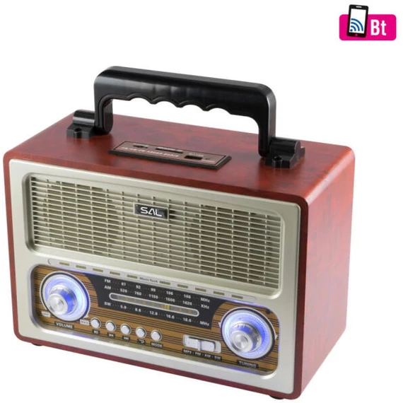 SAL RRT3 retro táskarádió*stereo multimédia lejátszó