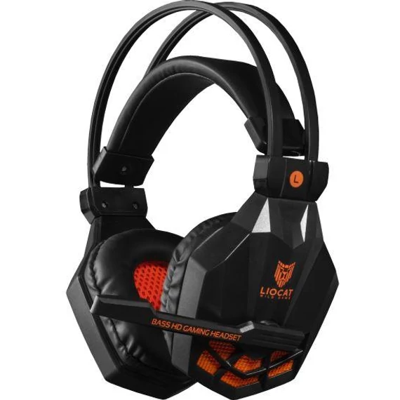 LIOCAT 58 5 C  gaming fejhallgató  fekete