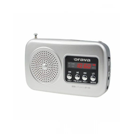 ORAVA FM rádió akkuval ezüst 3.7V  Li-ion