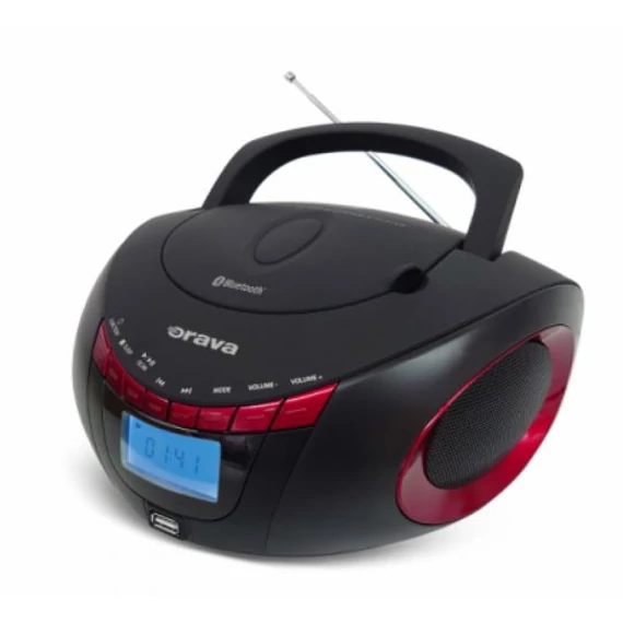 ORAVA rádió USB/CD + bluetooth fekete/vörös