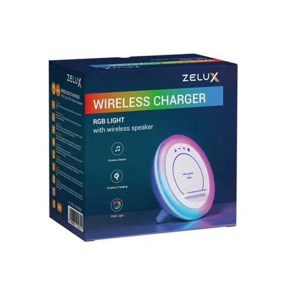 ZELUX vezeték nélküli töltő + Bluetooth hangszóró
