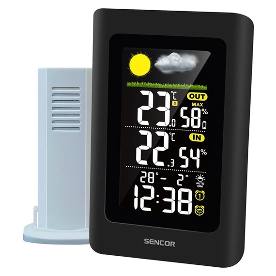 SENCOR SWS 4270 külső szenzoros időjárás állomás • színes LCD kijelző