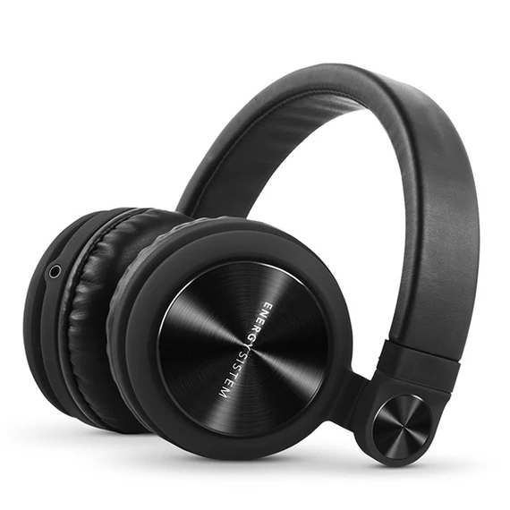 ENERGY SISTEM  DJ2 mikrofonos fekete fejhallgató