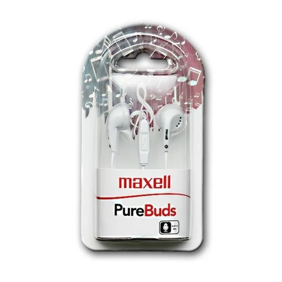 MAXELL Purebuds mikrofonos fülhallgató fehér