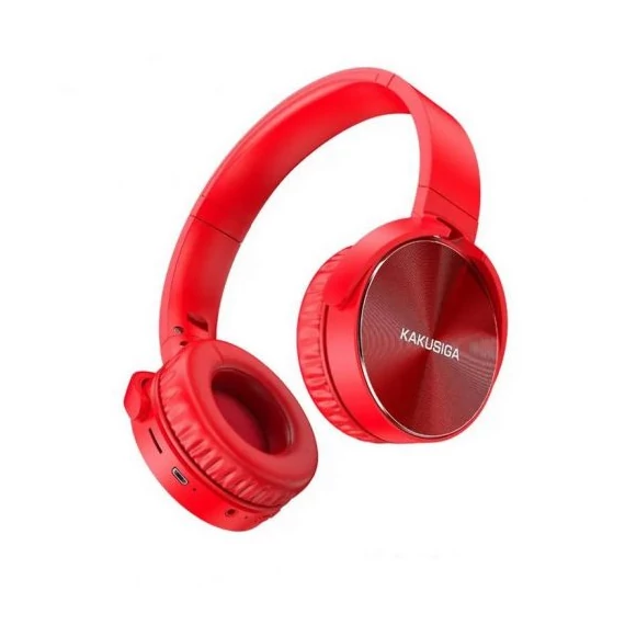 KAKUSIGA piros Bluetooth V5.0 fejhallgató