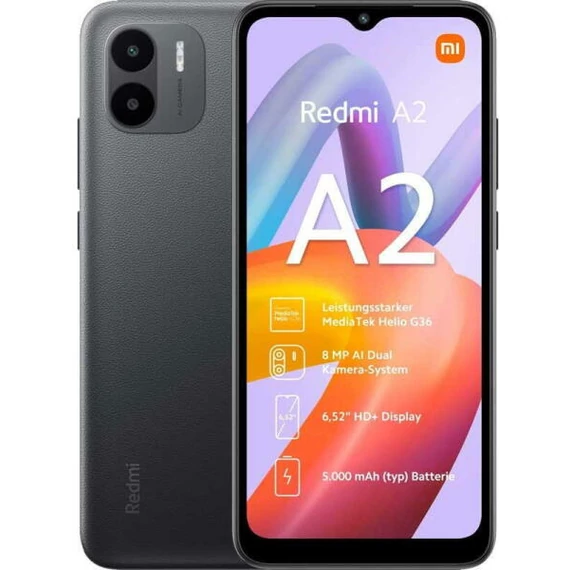 XIAOMI Redmi A2 2/32GB fekete okostelefon