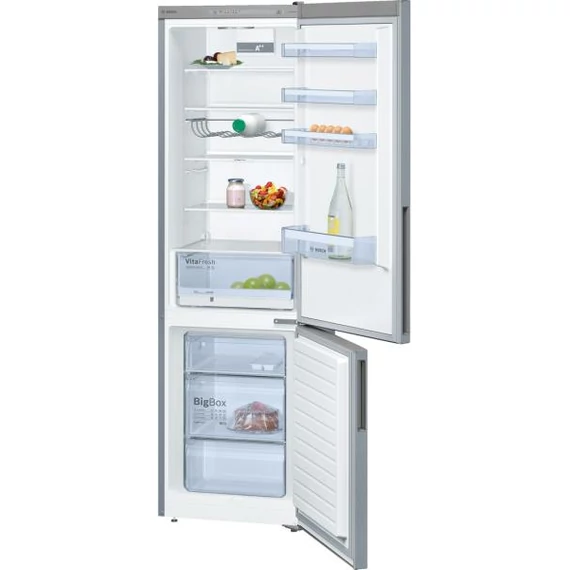 BOSCH alulfagyasztós hűtő 191/70cm INOX