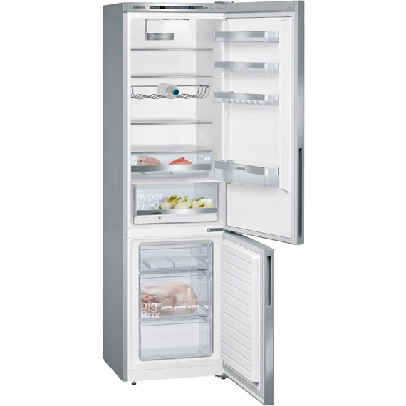 SIEMENS alulfagyasztós hűtő 201/60cm INOX