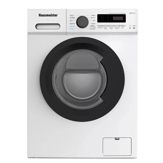 HAUSMEISTER  HM2601 keskeny elöltöltős mosógép, 6 kg, 1000 centrifuga