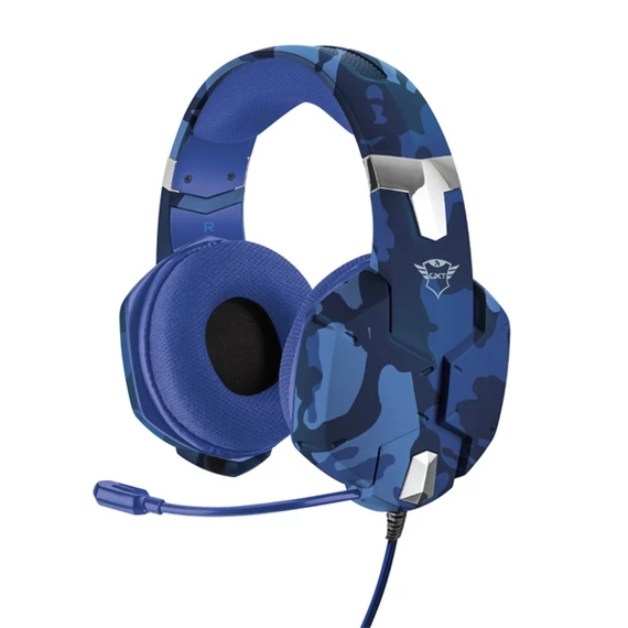 TRUST GXT 322B Carus PS4/PS5 kék gamer headset